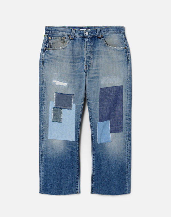 re done Patchwork Boyfriend Jean Assorted Indigos