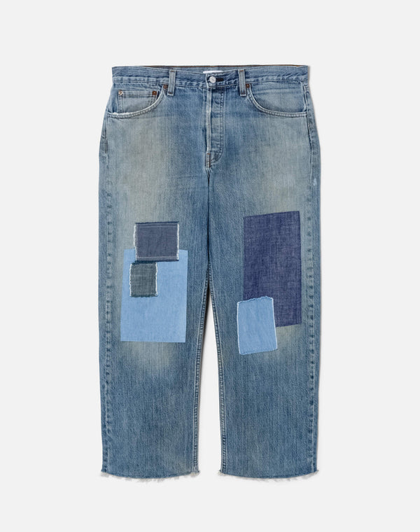 re done Patchwork Boyfriend Jean Assorted Indigos