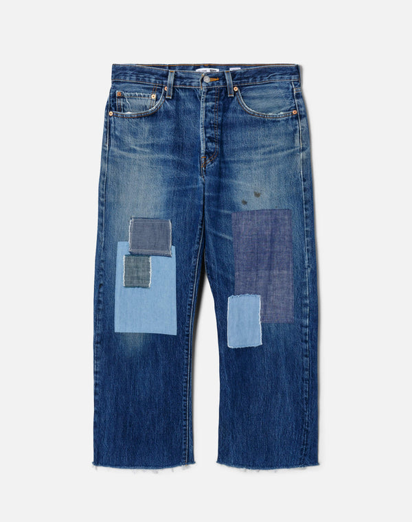 re done Patchwork Boyfriend Jean Assorted Indigos