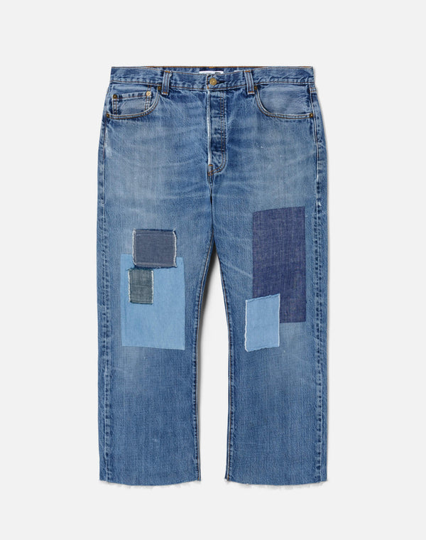 re done Patchwork Boyfriend Jean Assorted Indigos