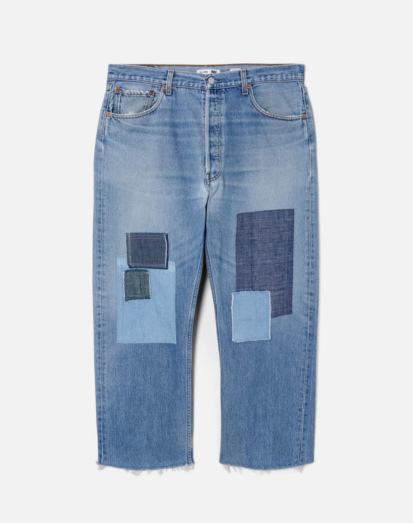 re done Patchwork Boyfriend Jean Assorted Indigos