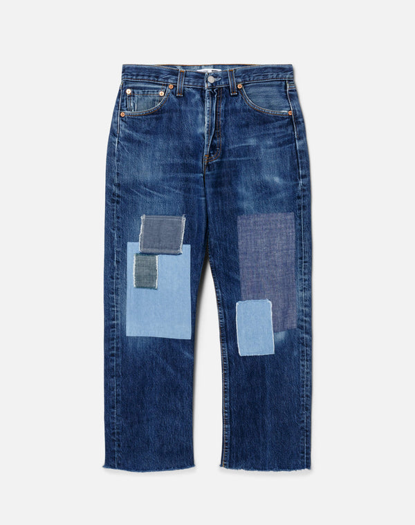 re done Patchwork Boyfriend Jean Assorted Indigos