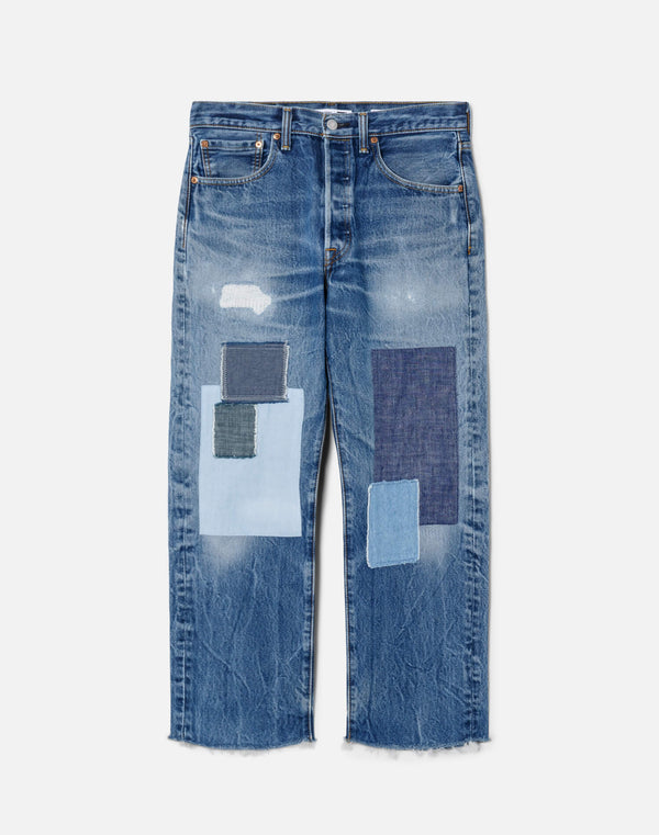 re done Patchwork Boyfriend Jean Assorted Indigos