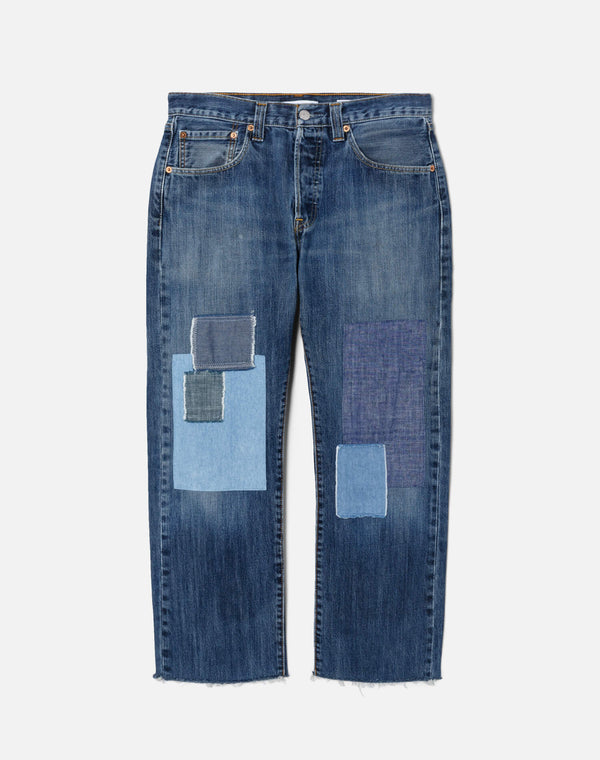 re done Patchwork Boyfriend Jean Assorted Indigos