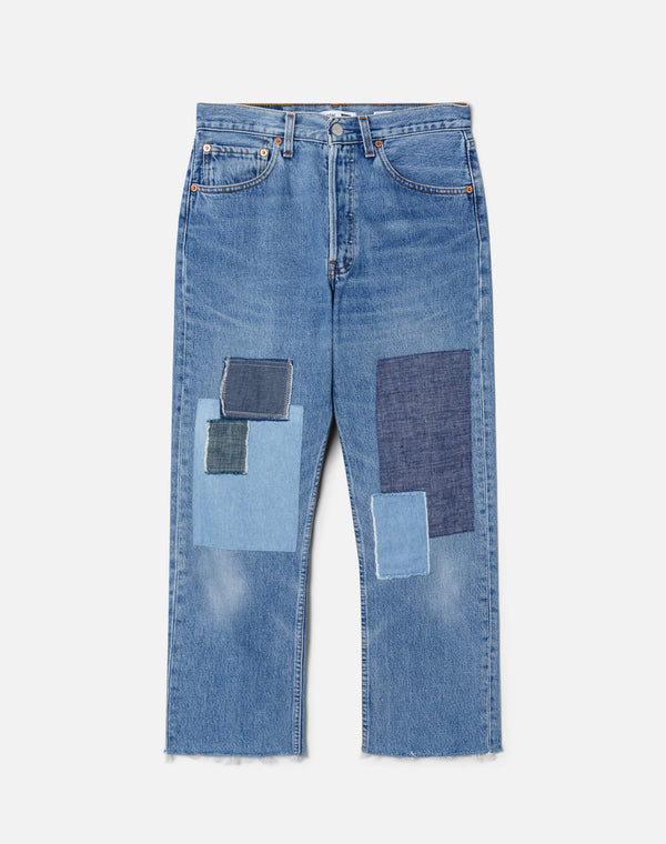 re done Patchwork Boyfriend Jean Assorted Indigos
