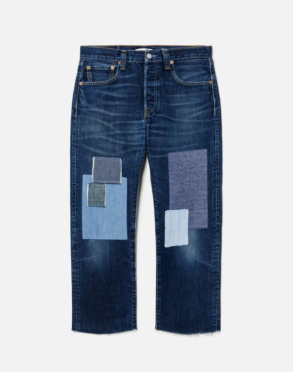 re done Patchwork Boyfriend Jean Assorted Indigos