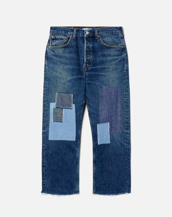 re done Patchwork Boyfriend Jean Assorted Indigos