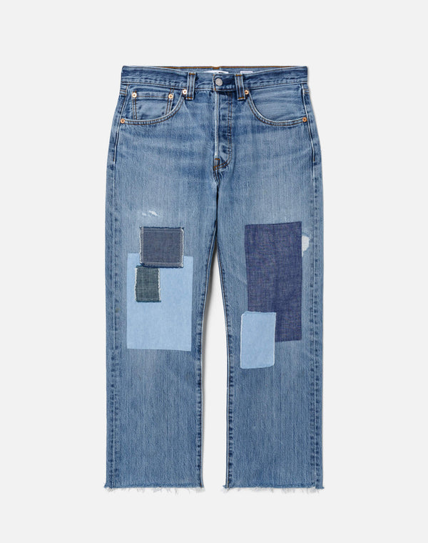 re done Patchwork Boyfriend Jean Assorted Indigos