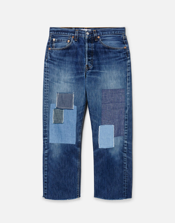 re done Patchwork Boyfriend Jean Assorted Indigos
