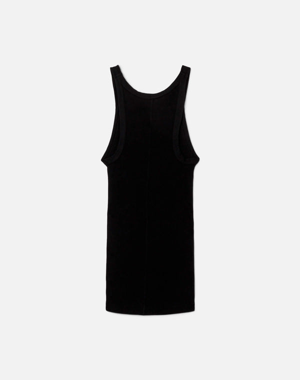 Re Done Ribbed "Girl" Tank Black
