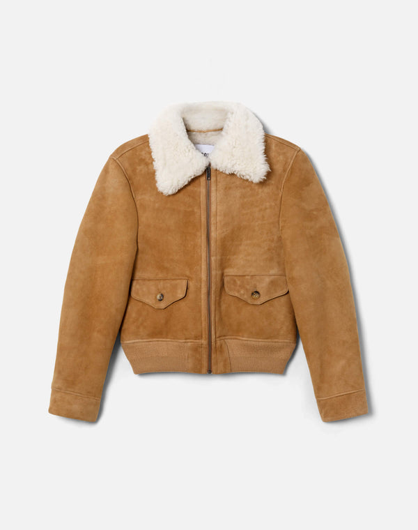re done Shearling Bomber Tobacco