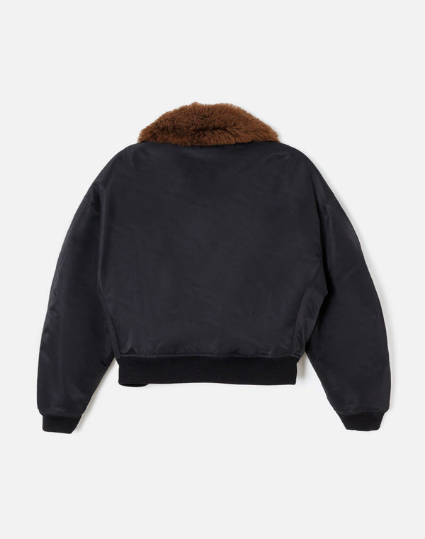 Re Done Shrunken Bomber Black