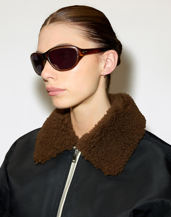 Re Done Shrunken Bomber Black