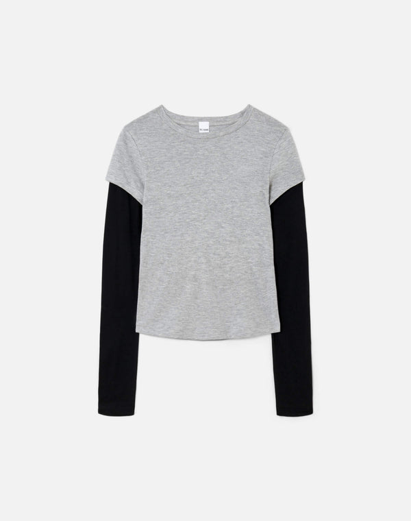 re done Slim Layer Long Sleeve Grey/Black