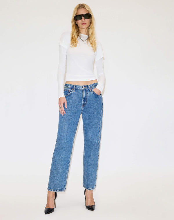 Re Done Slim Layer Long Sleeve Off White