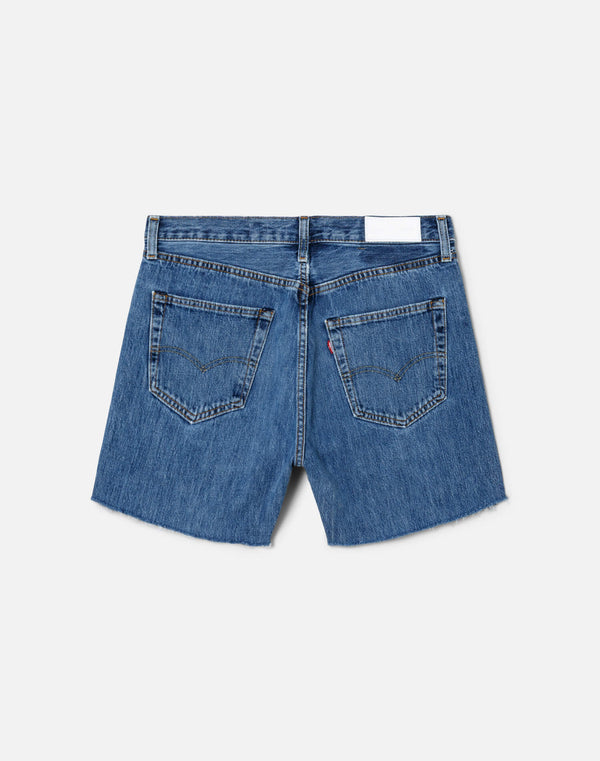 Re Done Studded Boy Short Indigo Bloom Stud