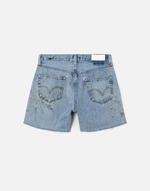 Re Done Studded Boy Short Indigo Bloom Stud