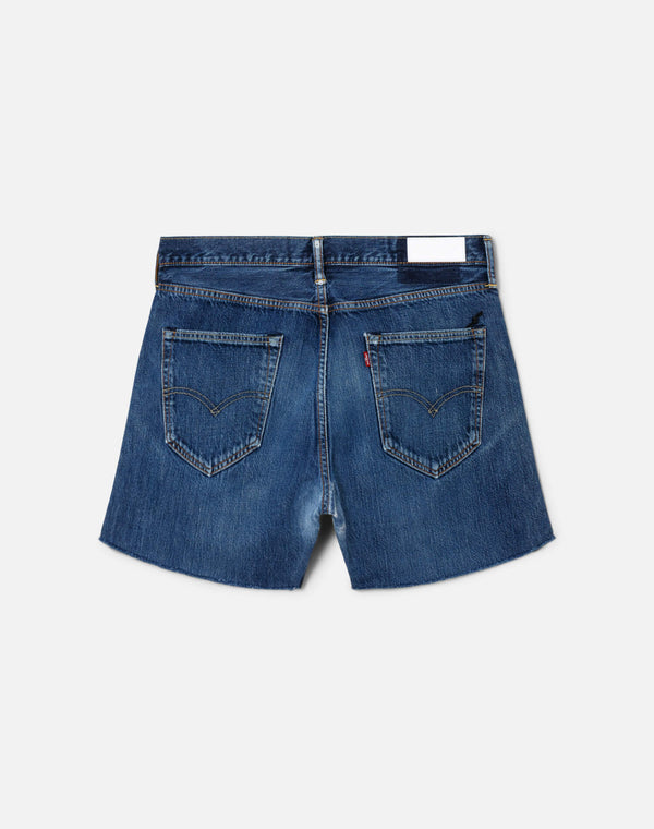 Re Done Studded Boy Short Indigo Bloom Stud