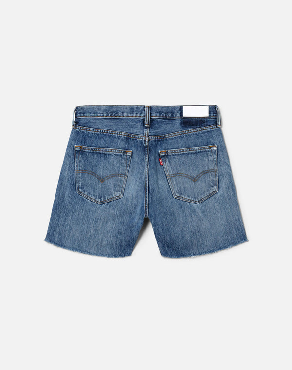 Re Done Studded Boy Short Indigo Bloom Stud