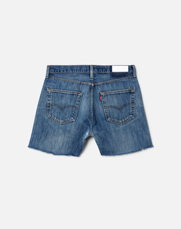 Re Done Studded Boy Short Indigo Bloom Stud