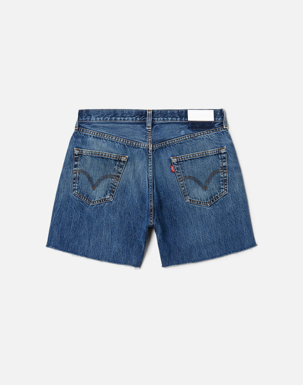 Re Done Studded Boy Short Indigo Bloom Stud