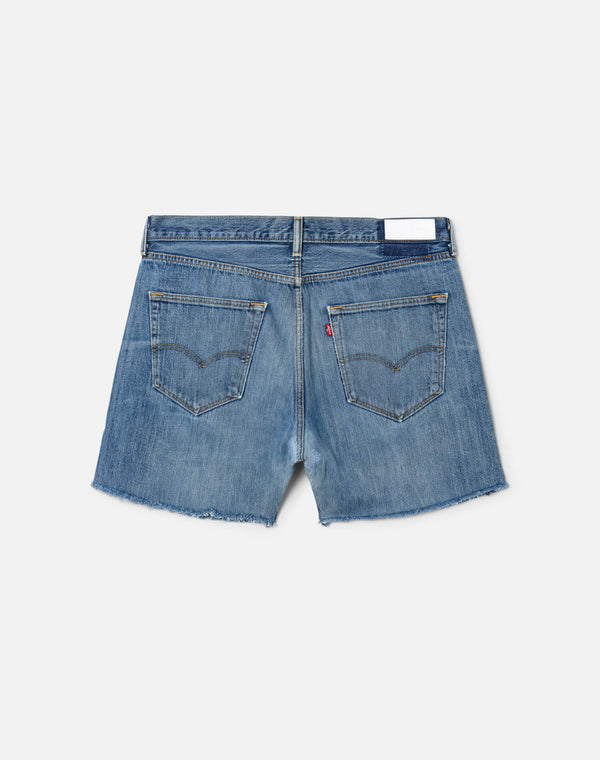 Re Done Studded Boy Short Indigo Bloom Stud