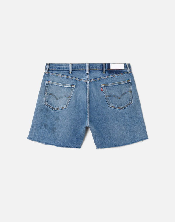 Re Done Studded Boy Short Indigo Bloom Stud