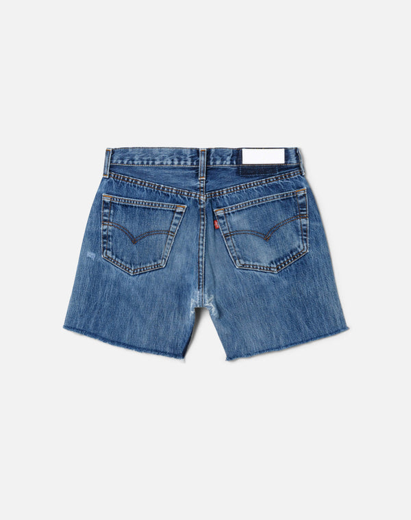 Re Done Studded Boy Short Indigo Bloom Stud