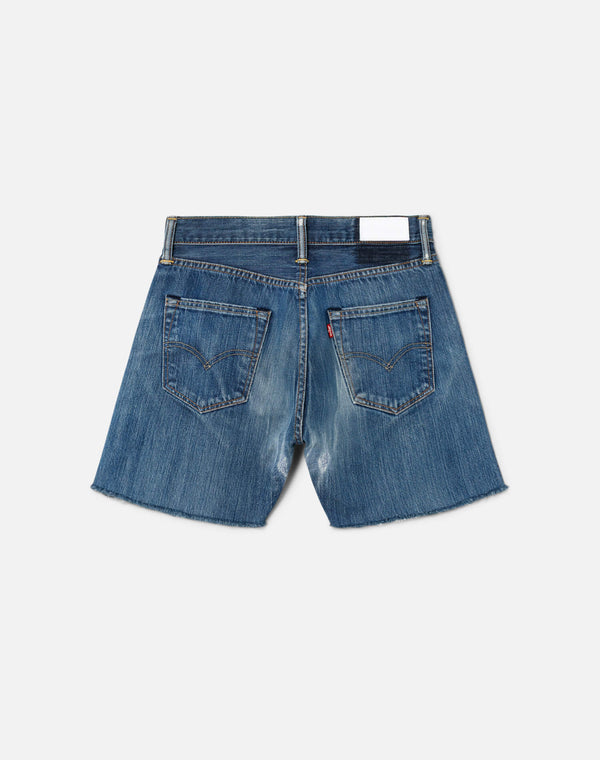 Re Done Studded Boy Short Indigo Bloom Stud