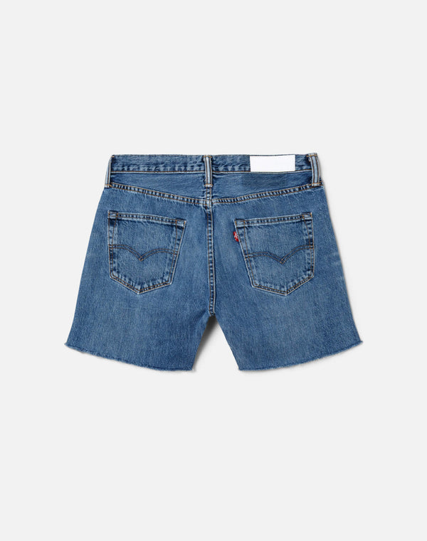 Re Done Studded Boy Short Indigo Bloom Stud
