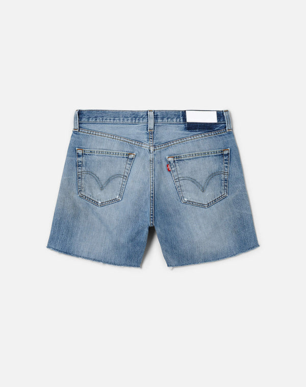 Re Done Studded Boy Short Indigo Bloom Stud