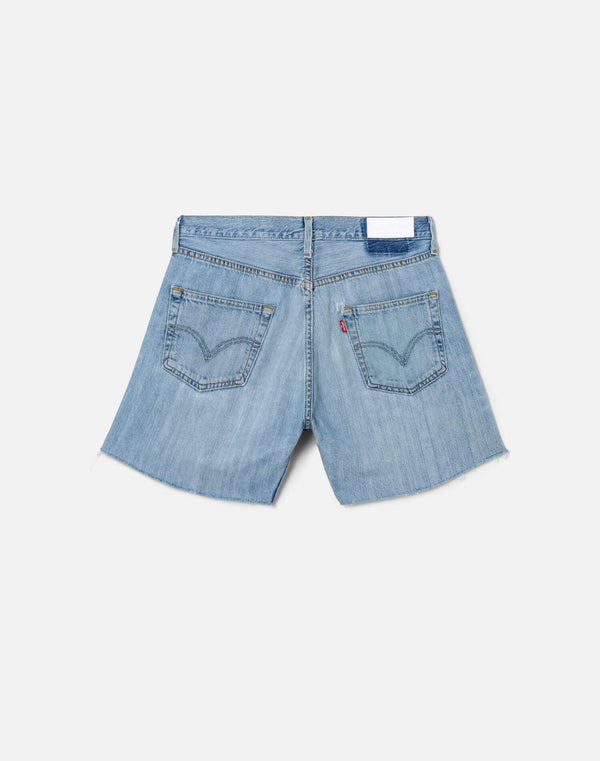 Re Done Studded Boy Short Indigo Bloom Stud