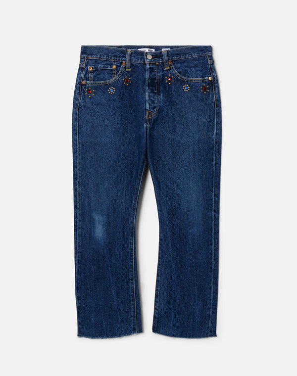 re done Studded Boyfriend Jean Indigo Bloom Stud