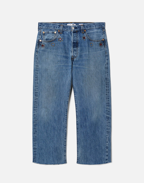 re done Studded Boyfriend Jean Indigo Bloom Stud