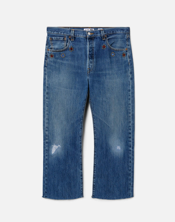 re done Studded Boyfriend Jean Indigo Bloom Stud