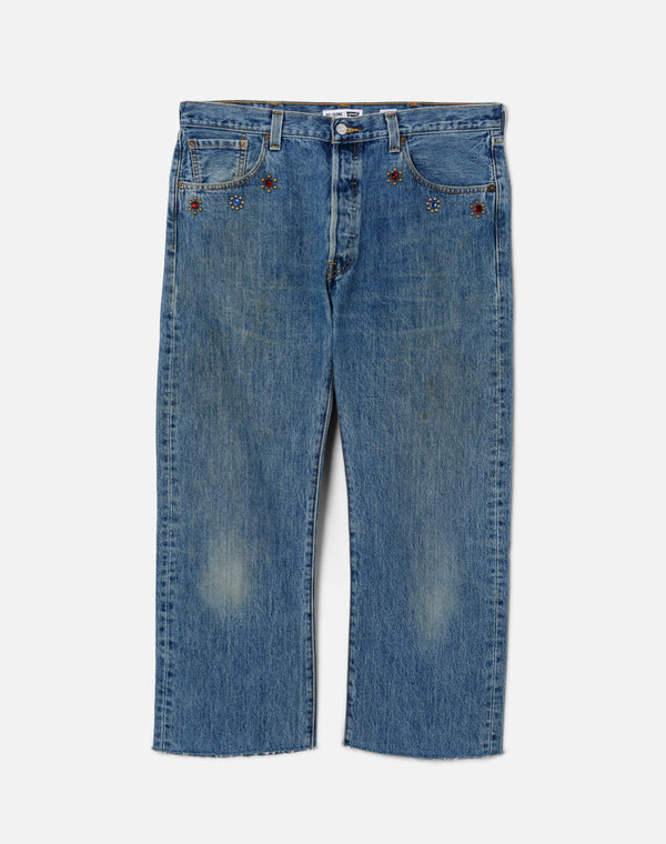 re done Studded Boyfriend Jean Indigo Bloom Stud