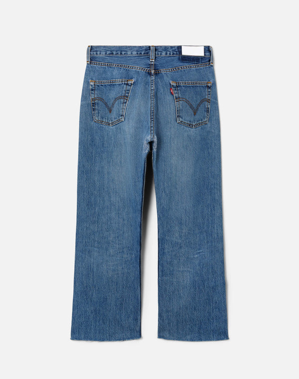 Re Done Studded Boyfriend Jean Indigo Bloom Stud