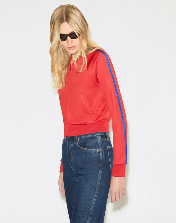Re Done Sunland Track Jacket Crimson Cobalt