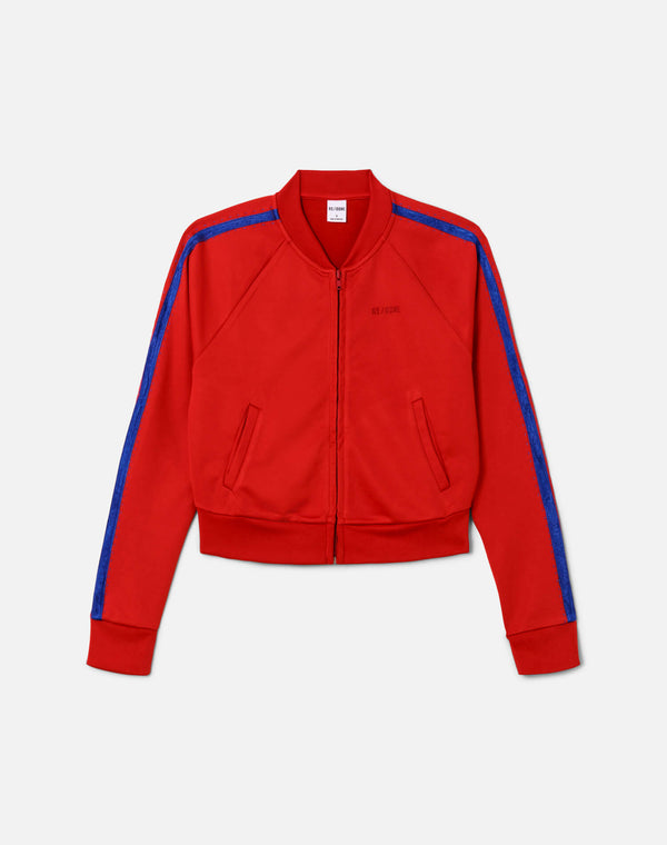 re done Sunland Track Jacket Crimson Cobalt