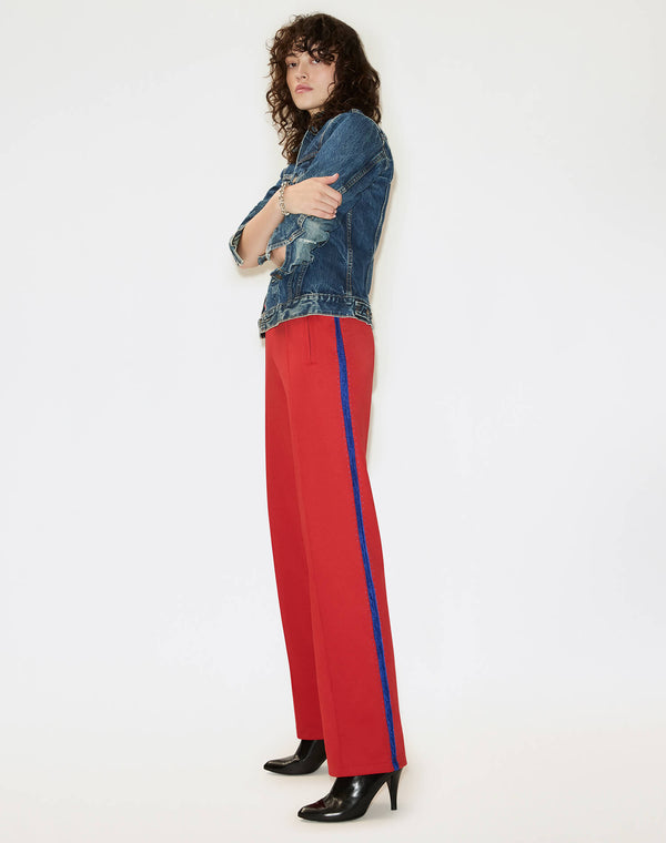 Re Done Sunland Track Pant Crimson Cobalt