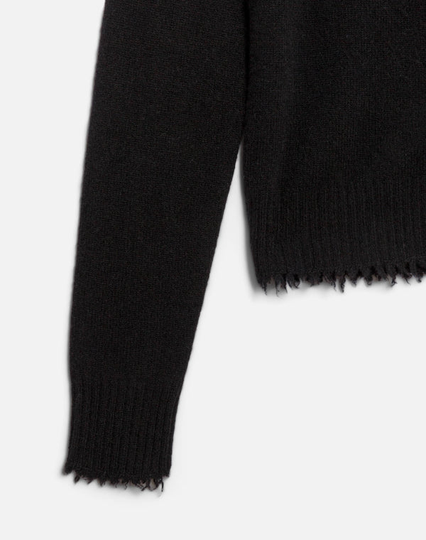 Re Done The Loose Polo Cardigan Black