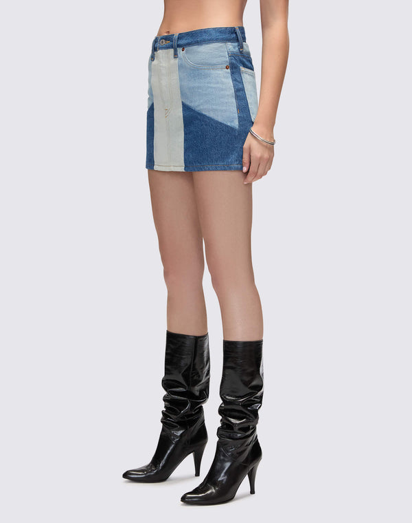 Re Done The Ollie Skirt Vintage Patchwork