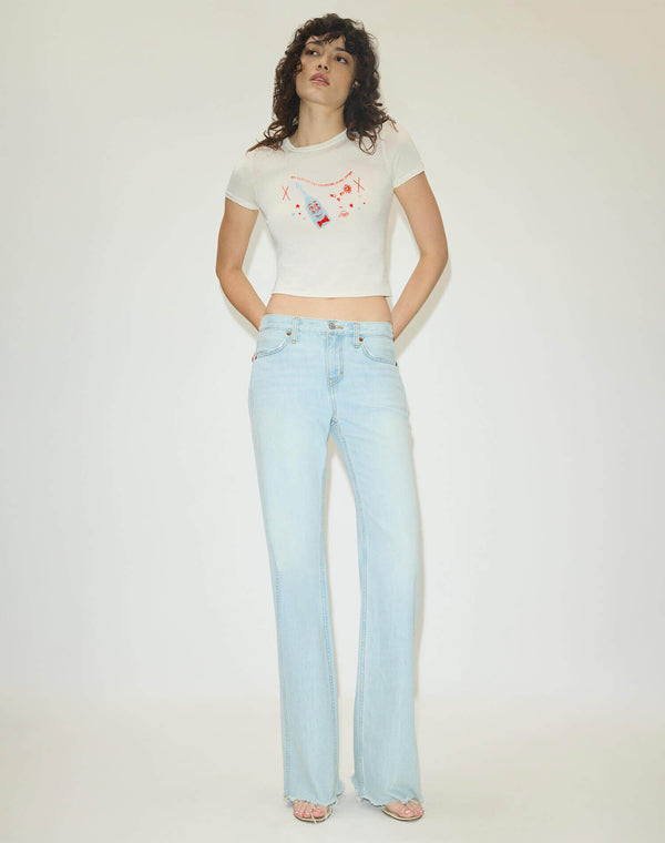 Re Done Tiny "Together" Tee Vintage White