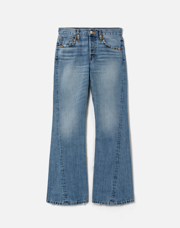 Re Done Twisted Mid Rise Bootcut Thunderstruck