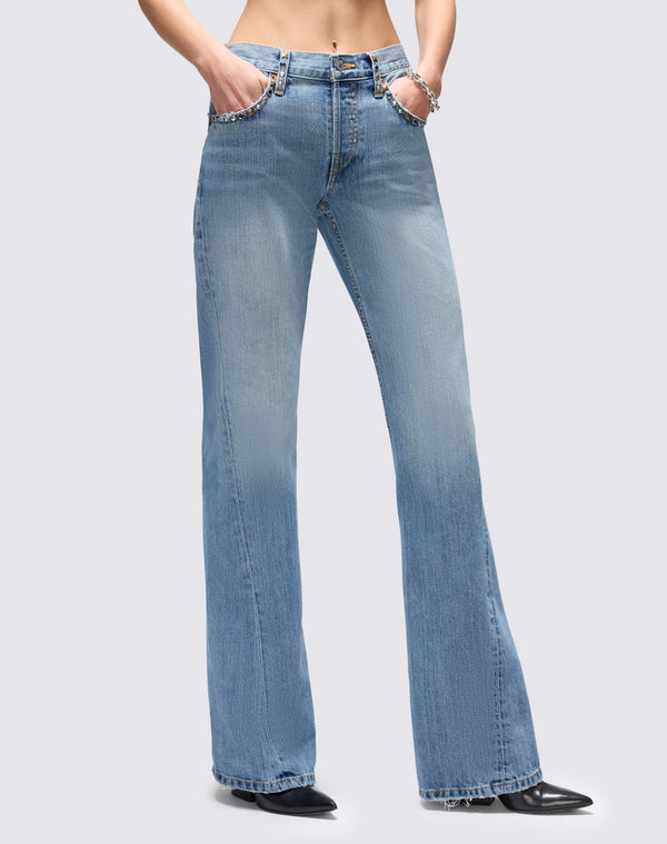 re done Twisted Mid Rise Bootcut Thunderstruck