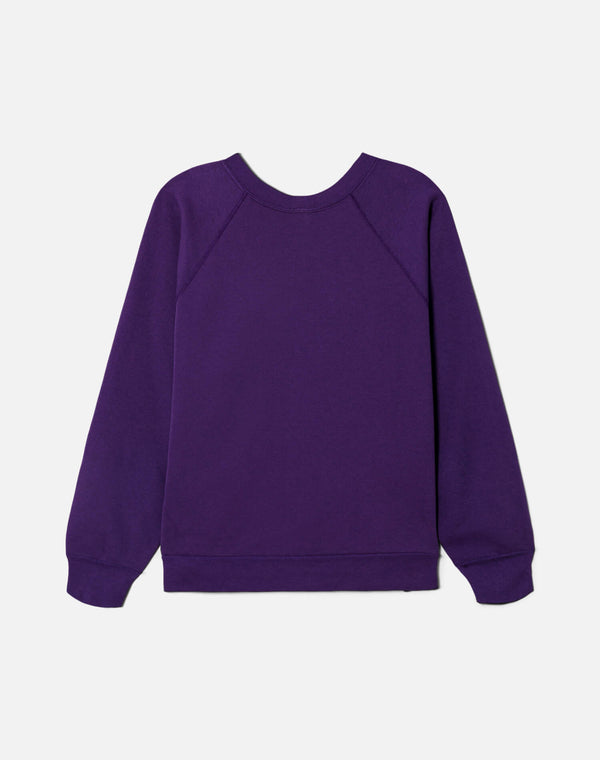 Re Done Upcycled "Ray Of Sunshine" Sweatshirt Purple