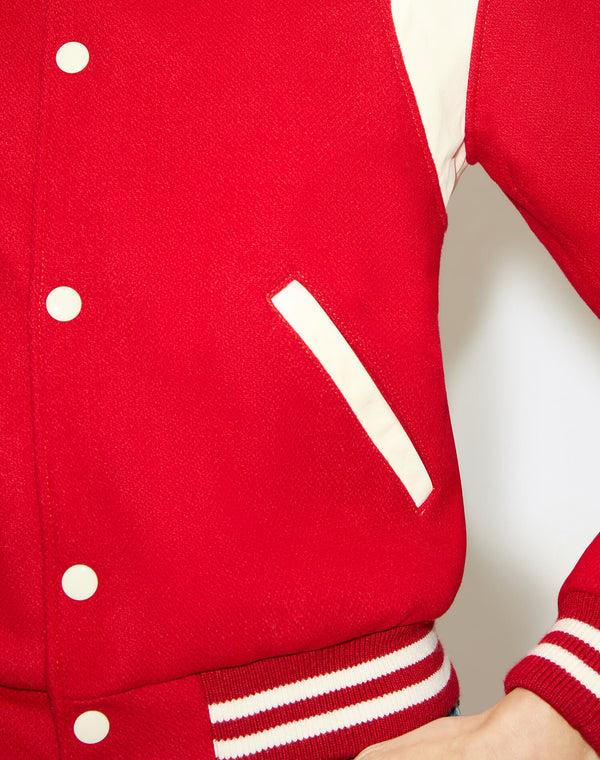 Re Done Varsity Jacket Red