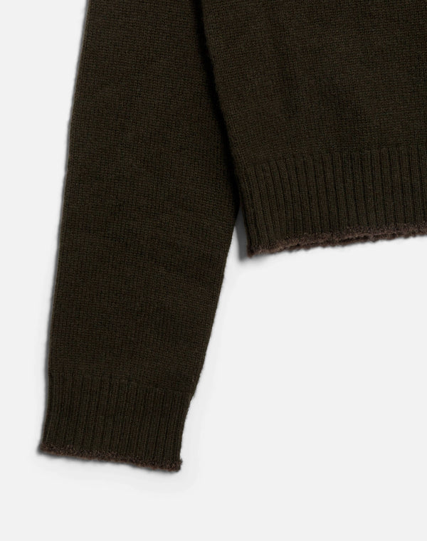 Re Done Zip Neck Pullover Olive Branch