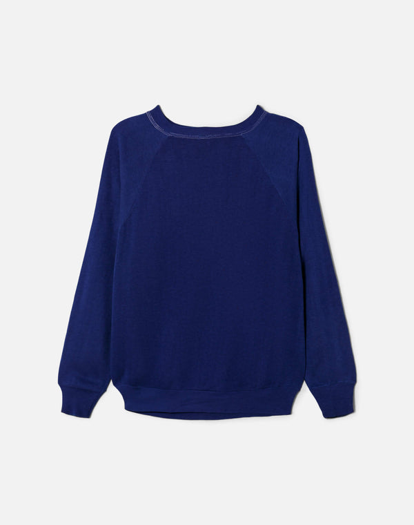 Re Done Upcycled "Ray Of Sunshine" Sweatshirt Dark Blue