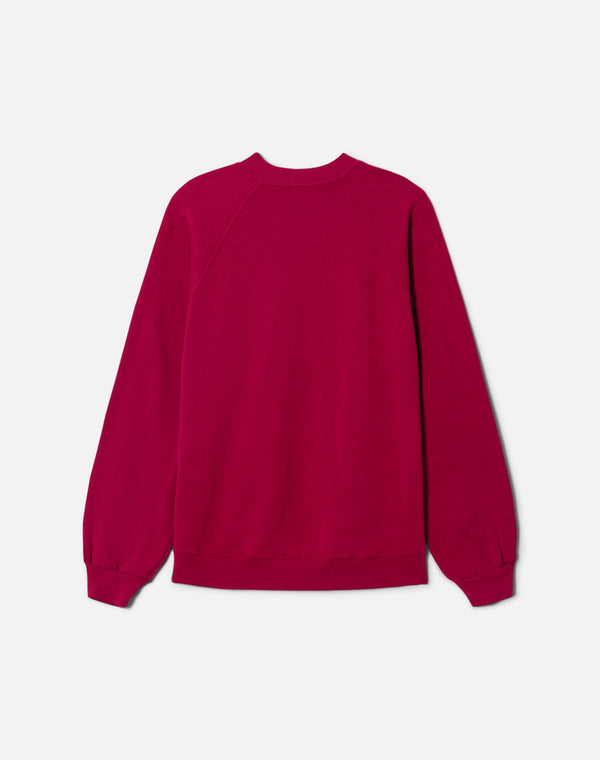 Re Done Upcycled "Ray Of Sunshine" Sweatshirt Magenta